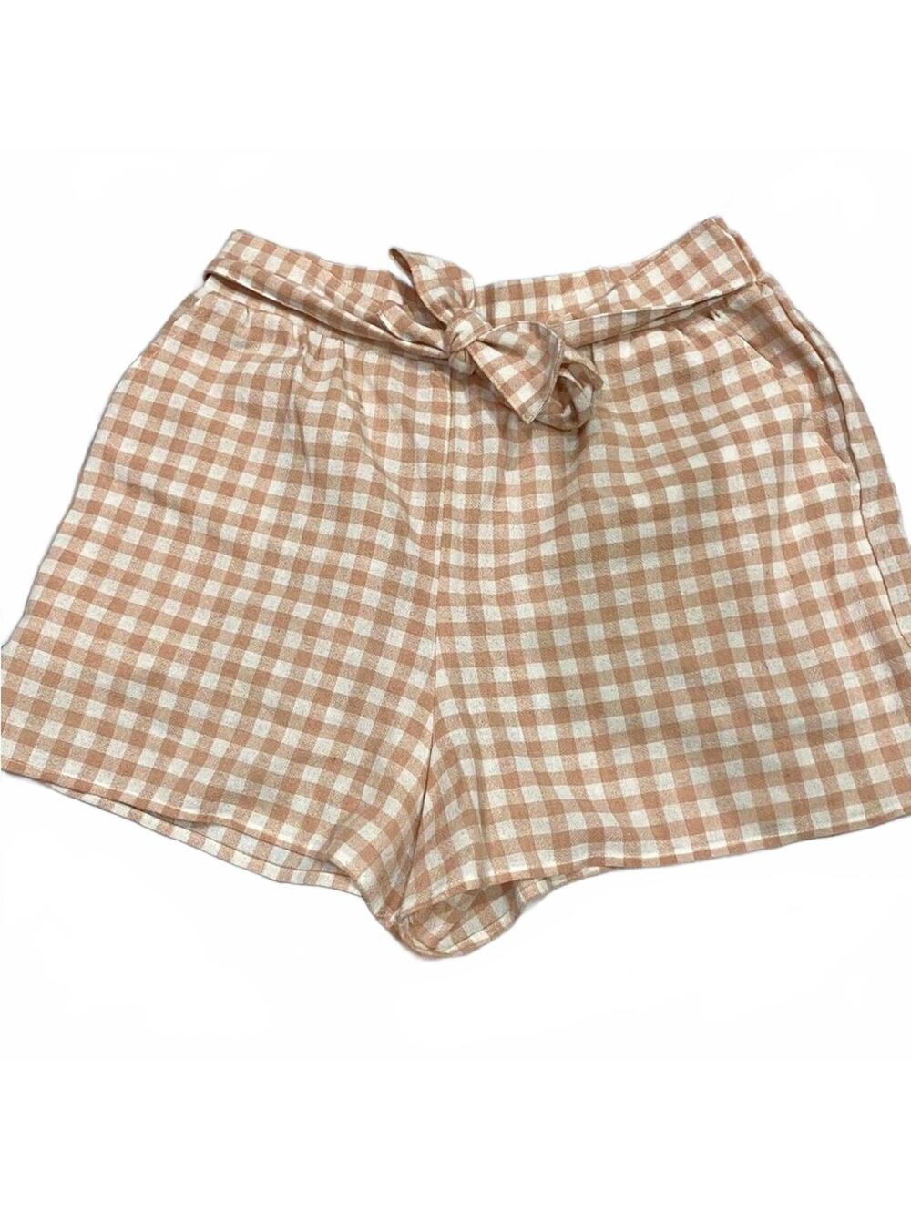 Copper Key Pink Gingham Ruffle Short Set Medium NWT Cottagecore Coquette - Picture 5 of 5